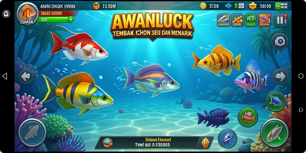 Tampilan gameplay Tembak Ikan yang seru di AWANLUCK.
