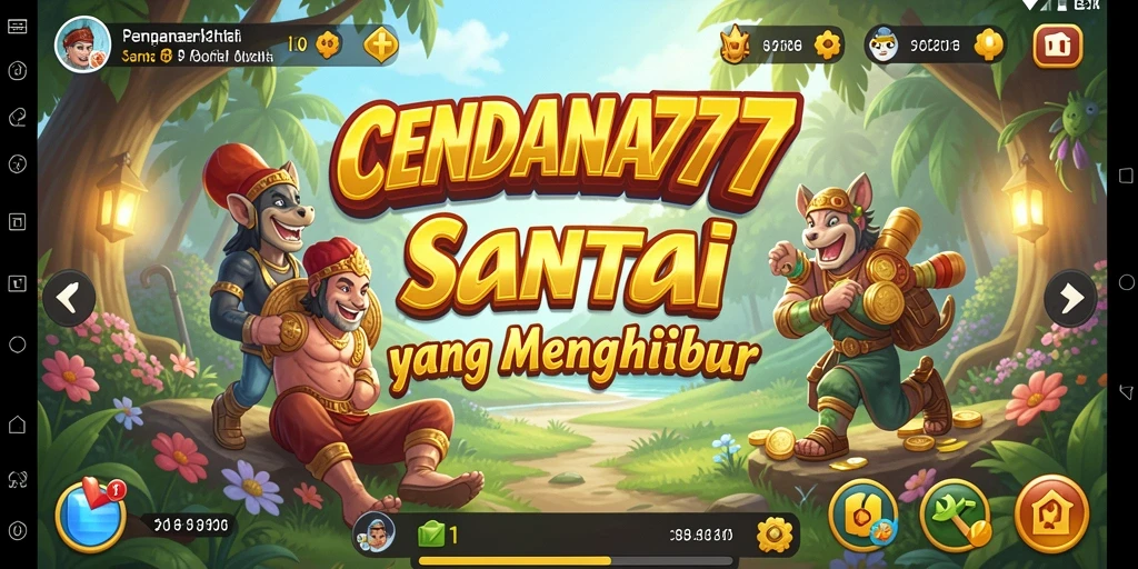 Screenshot gameplay CENDANA777 menunjukkan aksi seru dan grafis ceria.