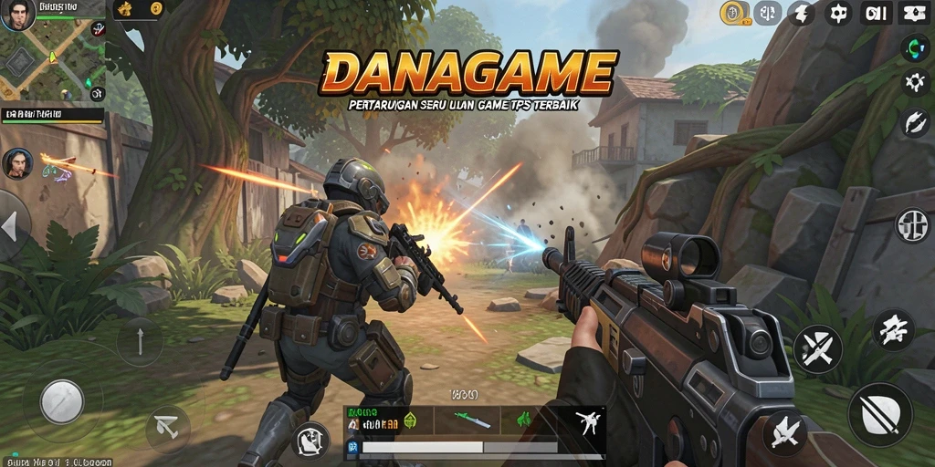 Tampilan gameplay seru dan menegangkan dalam DANAGAME.