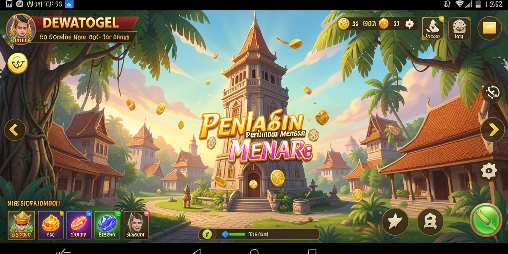 Tampilan gameplay menakjubkan dari DEWATOGEL dalam aksi Tower Defense.