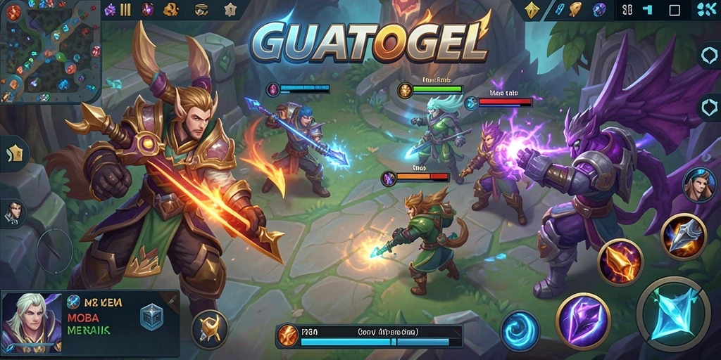 Tampilan gameplay seru dan epik dalam GUATOGEL.