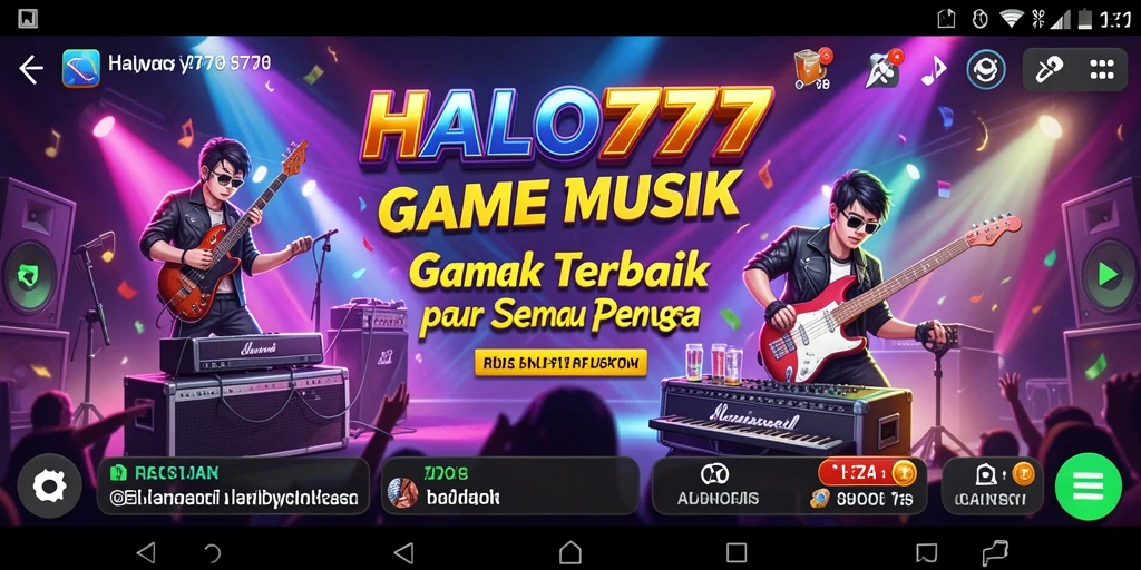 Tampilan gameplay seru dari aplikasi HALO777 yang menawarkan pengalaman musik interaktif.