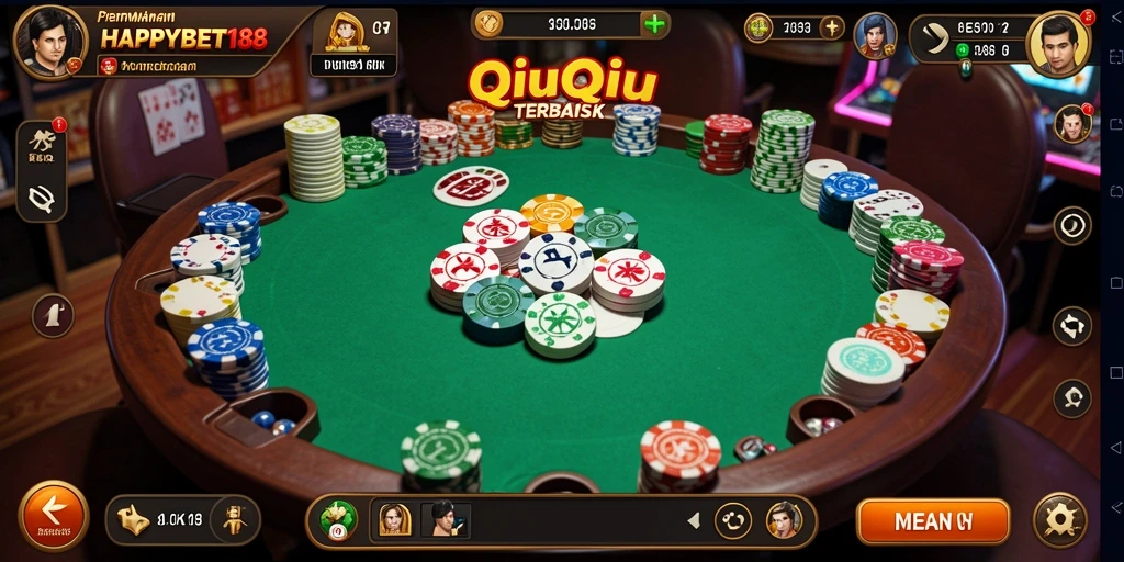 Tampilan menarik dan seru dari gameplay QiuQiu.