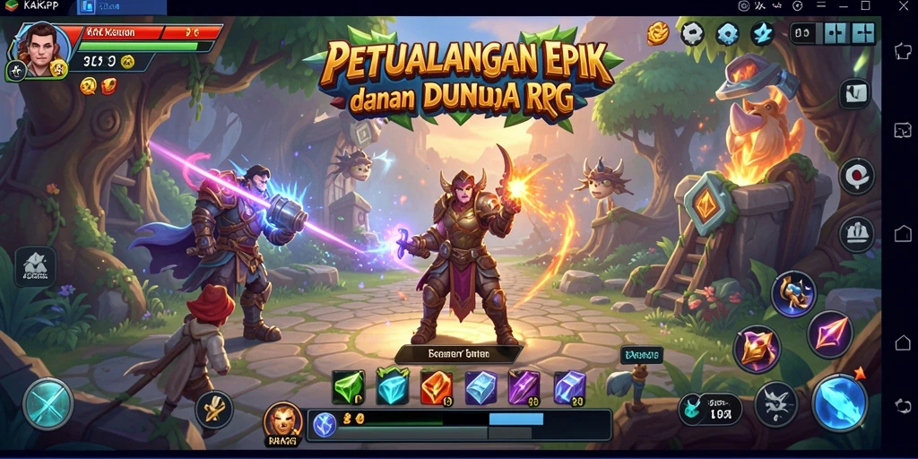 Tampilan gameplay KAKRP yang menampilkan petualangan menegangkan di dunia RPG.