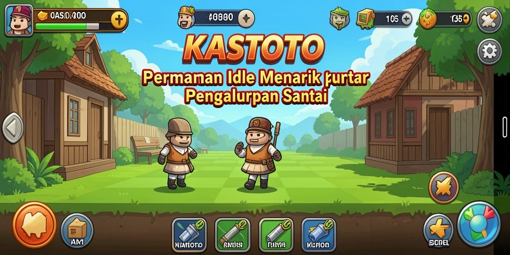 Tampilan menarik dari gameplay KASTOTO saat mengelola sumber daya Idle.