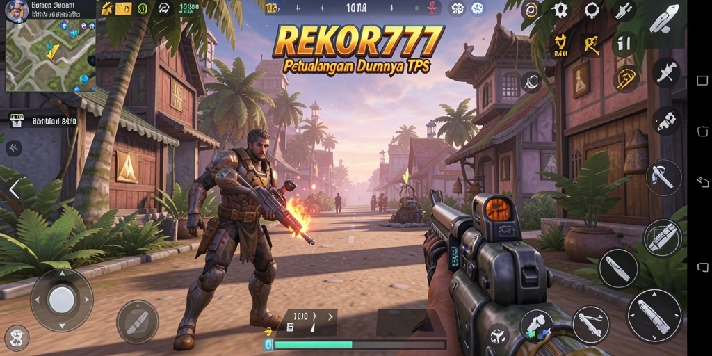 Tangkapan layar REKOR777 menampilkan aksi pertempuran yang intens dalam gameplay TPS.