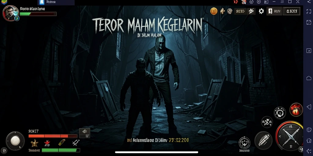 Menampilkan momen menegangkan dalam gameplay RK77 yang mencekam.