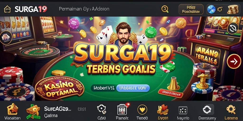 Tangkapan layar utama SURGA19 menunjukkan gameplay kasino yang menarik.