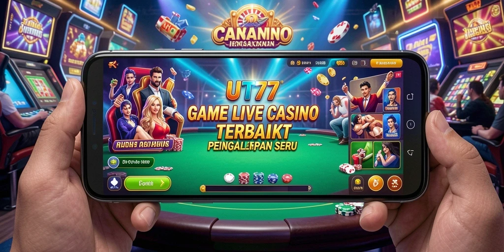 Gameplay Live Casino yang mendebarkan di UT77 dengan dealer langsung.